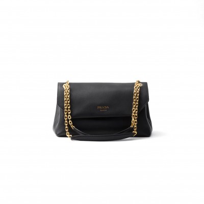 PRADA DOUX MEDIUM LEATHER SHOULDER BAG 1BD371 (29*16*9.5cm) 